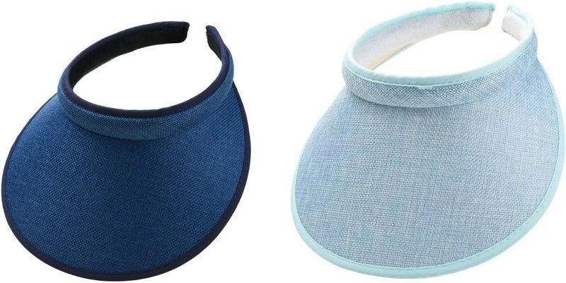 jecvxor Cloth Covered Slip-On Visor for Women, Adjustable Cap Sports Sun Visors for Men - Image 1